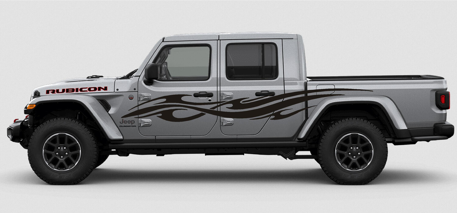 Jeep Gladiator JT Extra Large Side Tribal Style Vinyl Graphics Jeep Gladiator JT Extra Large Side Tribal Style Vinyl Graphics