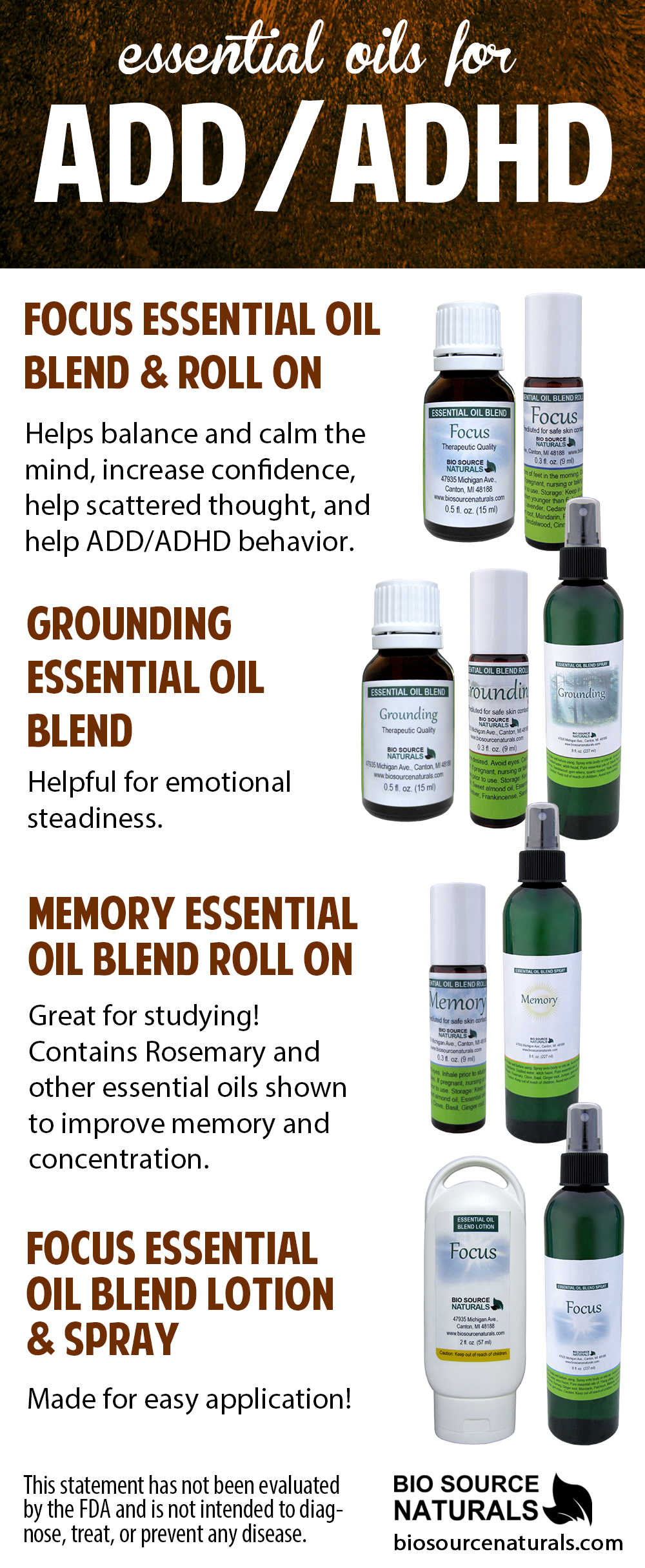 Buy Focus Essential Oil Blend Roll On Biosource Essential Oil