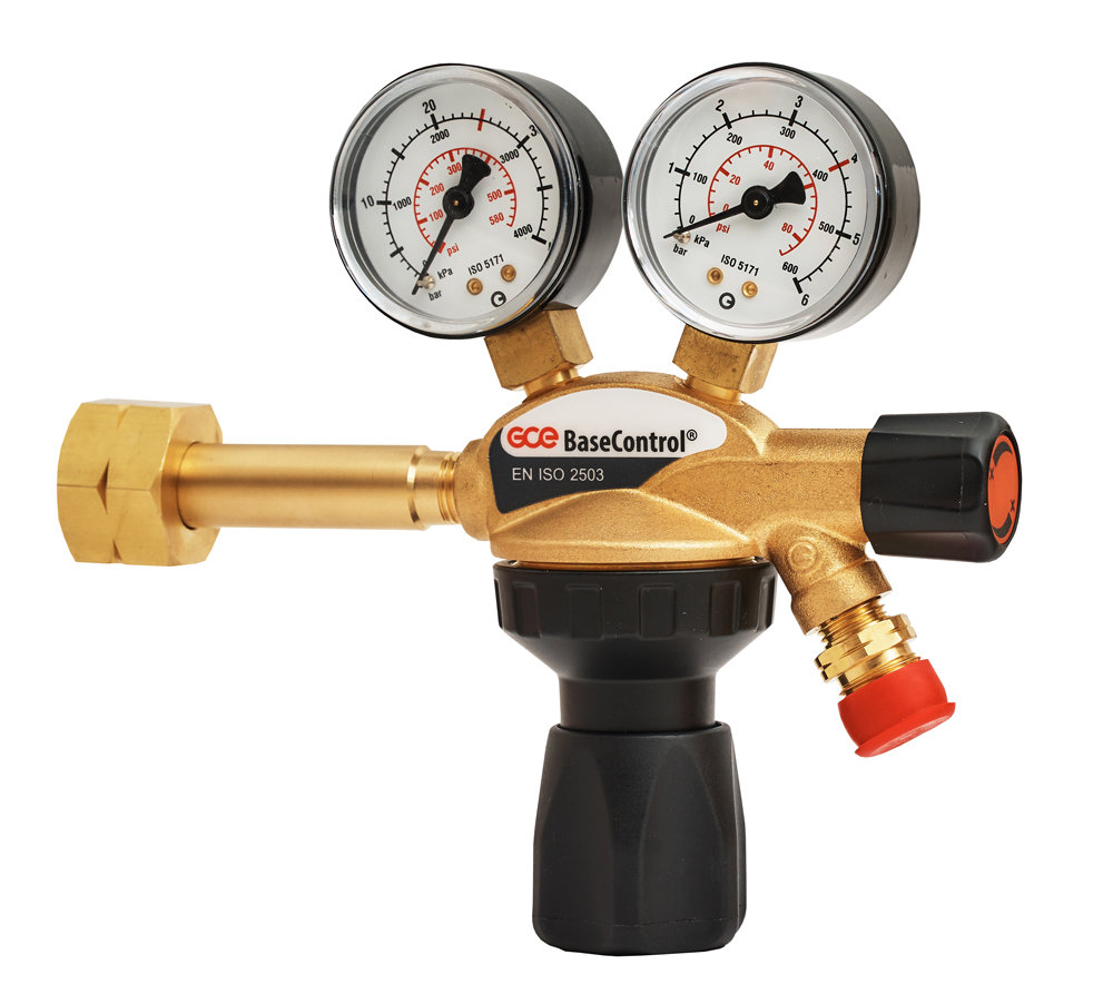 Редуктор пропановый Base Control PB - 25/4 бар, вх. W 21,8x1/14LH"; вых. G 3/8" LH; 5 м3/ч 0870461