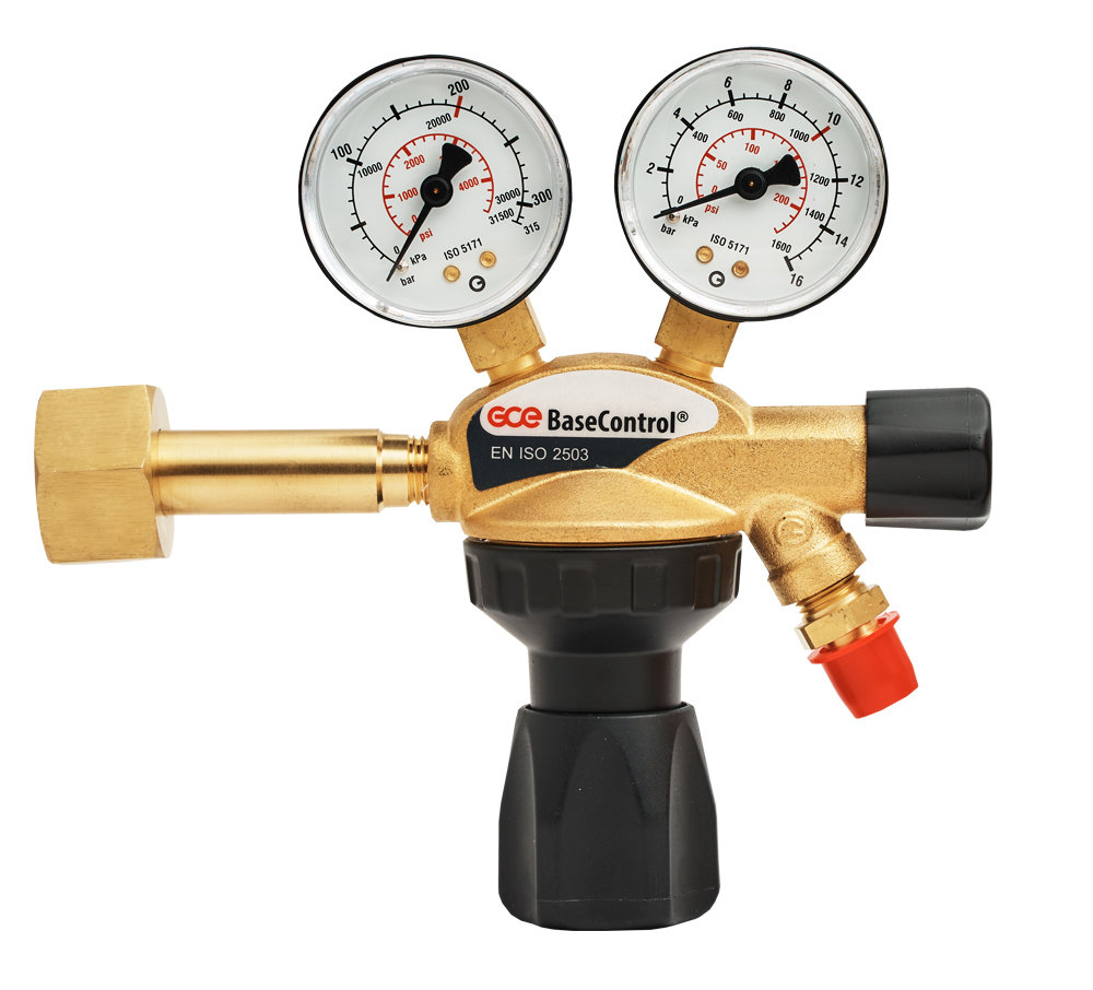 Редуктор газовый Base Control N - 200/10 бар, вх. G3/4"; вых. G1/4"; 30 м3/ч Азот/Гелий/Аргон/Воздух 0870458