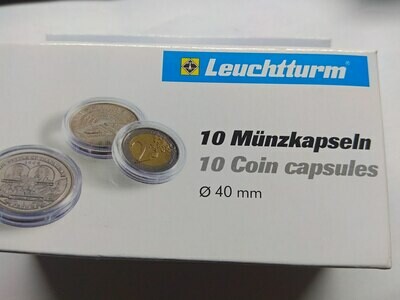 Капсулы для монет 40.00 мм. 1 * 10 шт. Lighthaus / Leuchtturm. Капсулы для монет 40.00 мм. 1 * 10 шт. Lighthaus / Leuchtturm.