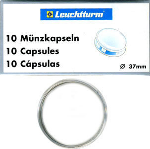 Капсулы для монет 37.00 мм. 1 * 10 шт. Lighthaus / Leuchtturm. Капсулы для монет 37.00 мм. 1 * 10 шт. Lighthaus / Leuchtturm.