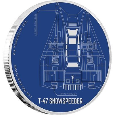 Остров Ниуэ. Елизавета II. 2017. 2 доллара. Серия: Звёздные войны™. Космические корабли. Т-47 Сновспайдер. 0.9999 Серебро 1.0 Oz., ASW., 31.10 g. PROOF / Colored Остров Ниуэ. Елизавета II. 2017. 2 доллара. Серия: Звёздные войны™. Космические корабли. Т-47 Сновспайдер. 0.9999 Серебро 1.0 Oz., ASW., 31.10 g. PROOF / Colored