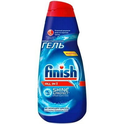 Гель для посудомоечных машин Finish (Финиш) Блеск и защита 1л Гель для посудомоечных машин Finish (Финиш) Блеск и защита 1л