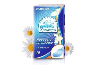 Носовые платочки Семья и Комфорт 3х слойные 10шт Носовые платочки Семья и Комфорт 3х слойные 10шт