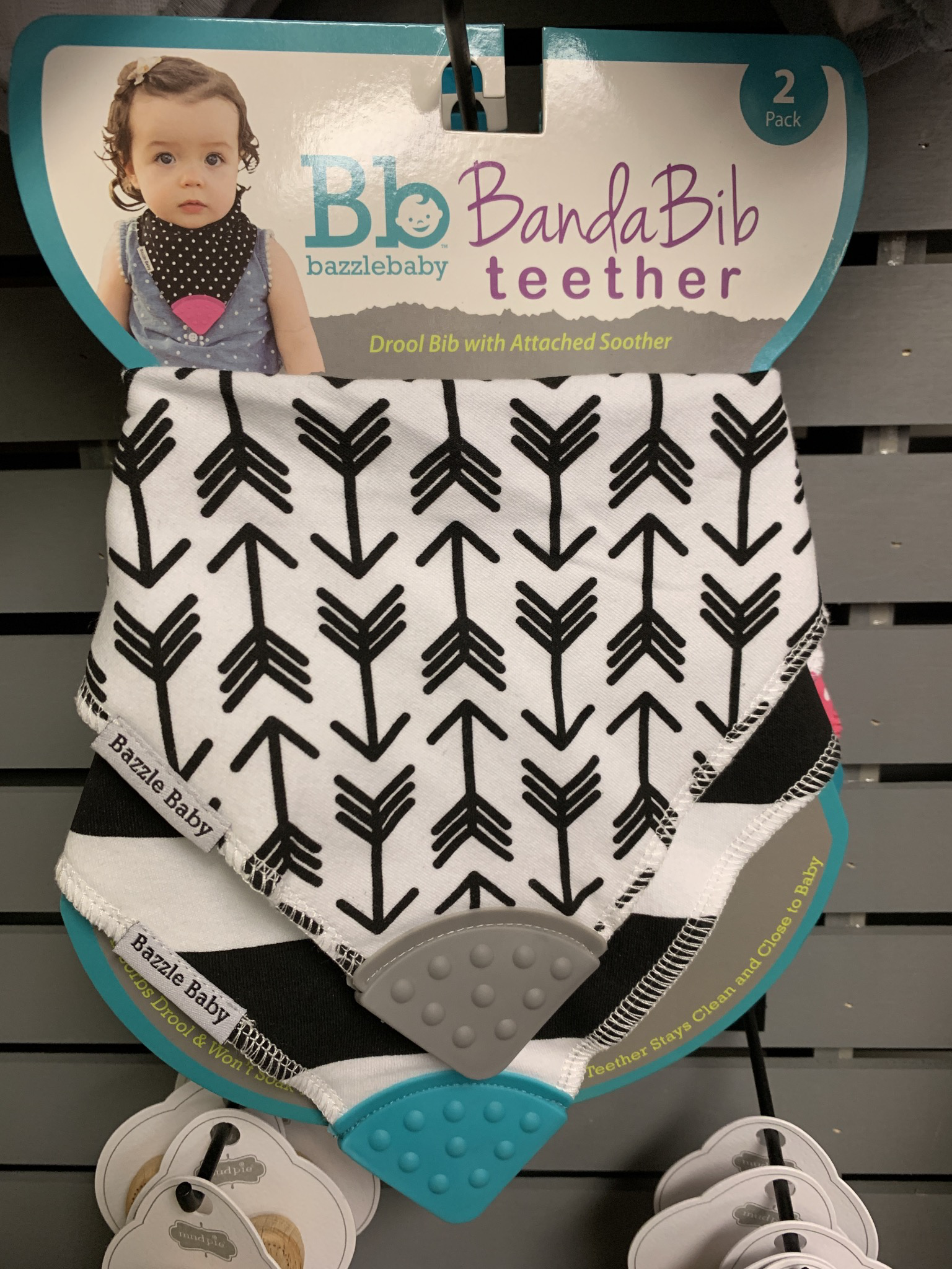 Bandana Bib Tether Arrows And Black And White Stripes 73055