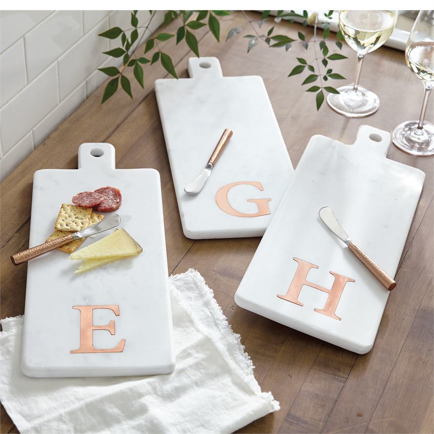 Marble Board with Copper Inlay Letters mb