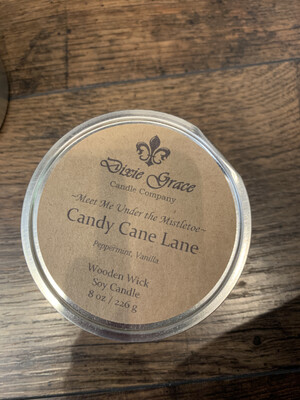 Dixie Grace Candle Candy Cane Lane 8 oz. Dixie Grace Candle Candy Cane Lane 8 oz.