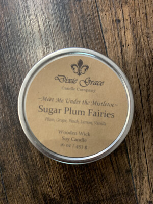 Dixie Grace Candle Sugar Plum Fairies 16 oz. Dixie Grace Candle Sugar Plum Fairies 16 oz.