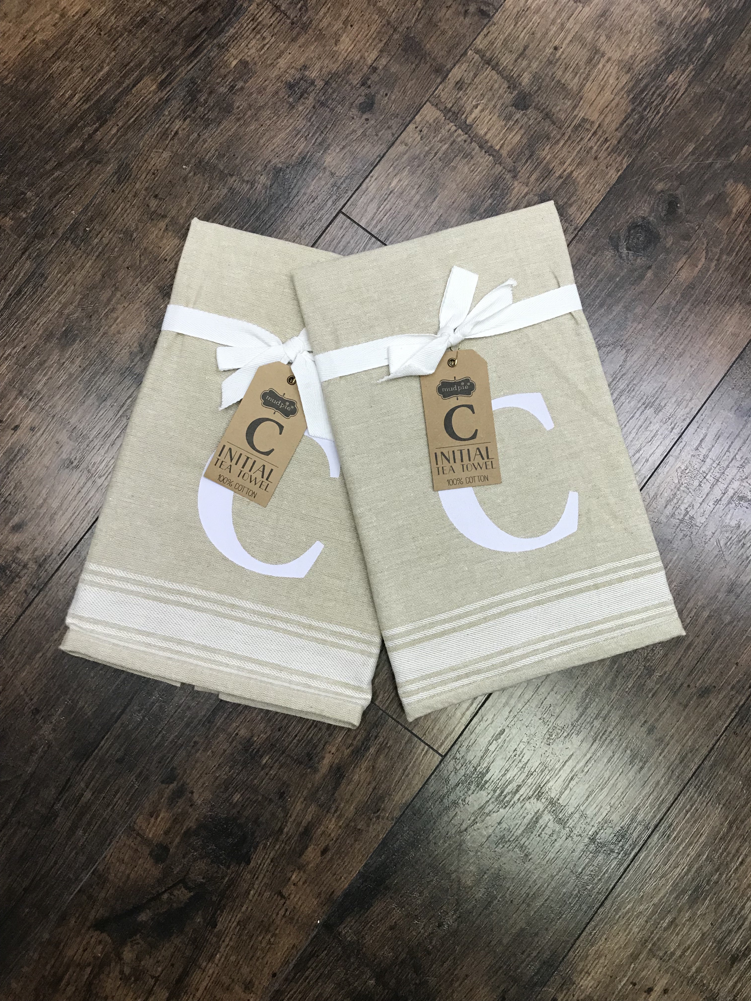 C Initial Tea Towel 718540380390