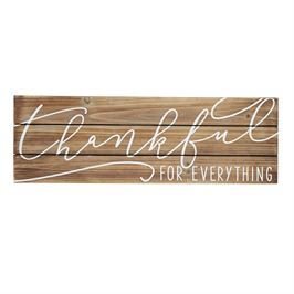 Thankful For Everything Wood Sign 718540396988