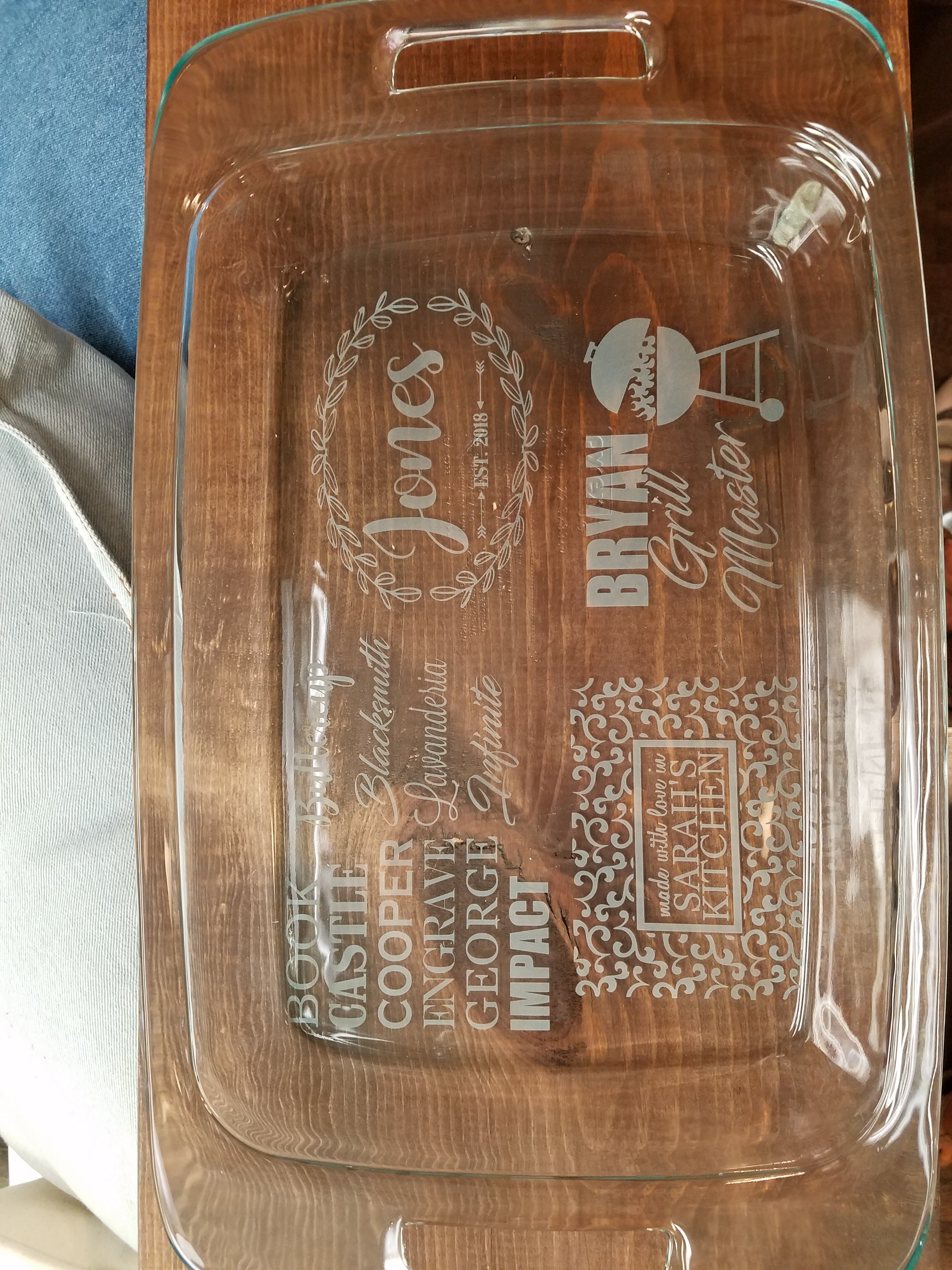 Etched Casserole Dish etchcass