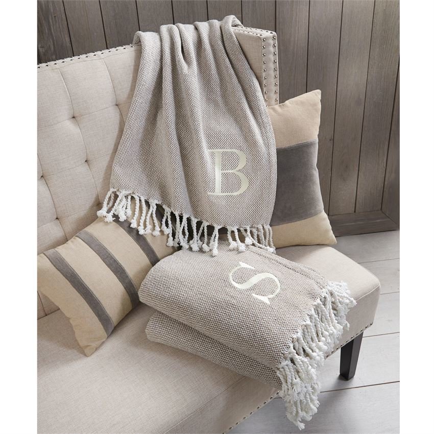 Initial B Throw Blanket 00042