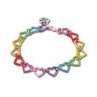 CHARM IT! Rainbow Heart Link Bracelet