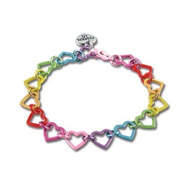 CHARM IT! Rainbow Heart Link Bracelet 11