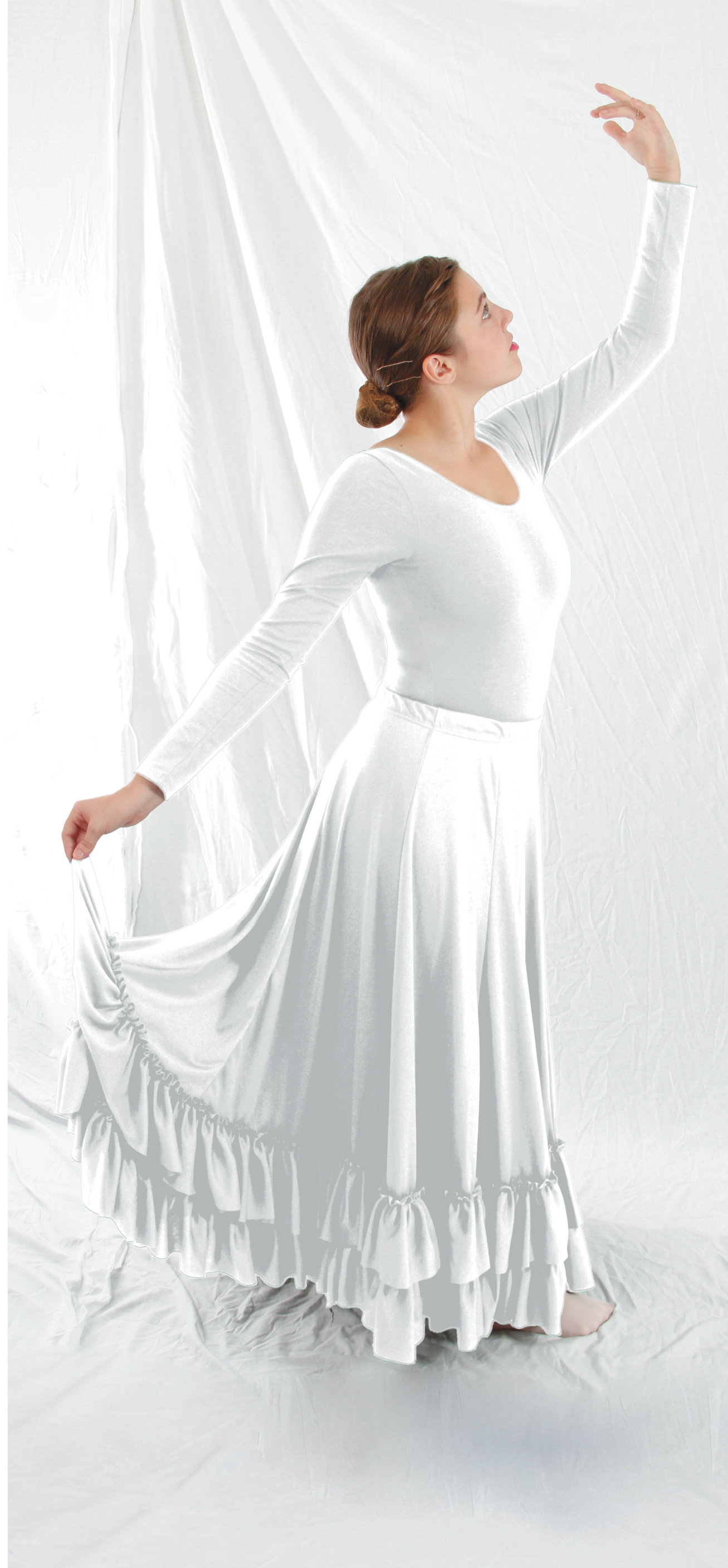 Basic Moves - Plus Size 540° Skirt Ad White ONFA 630089030591