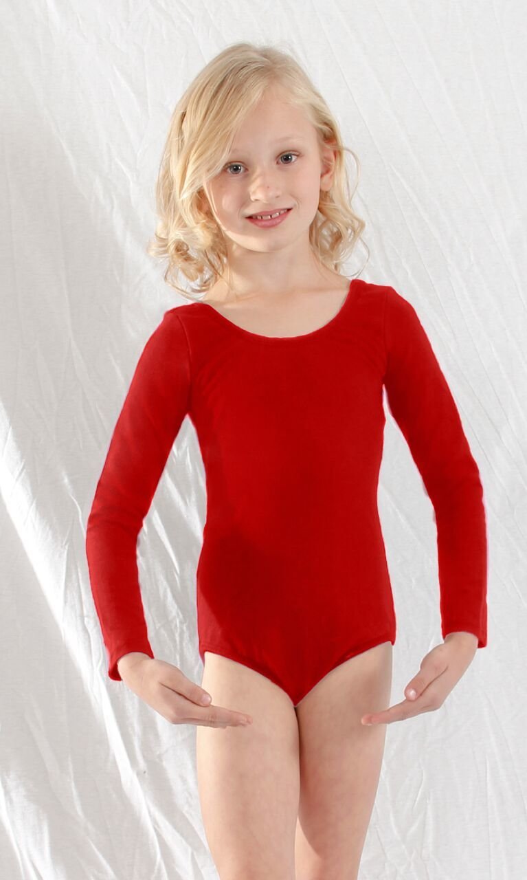Basic Moves Lined Long Sleeve Leotard - Child 00033