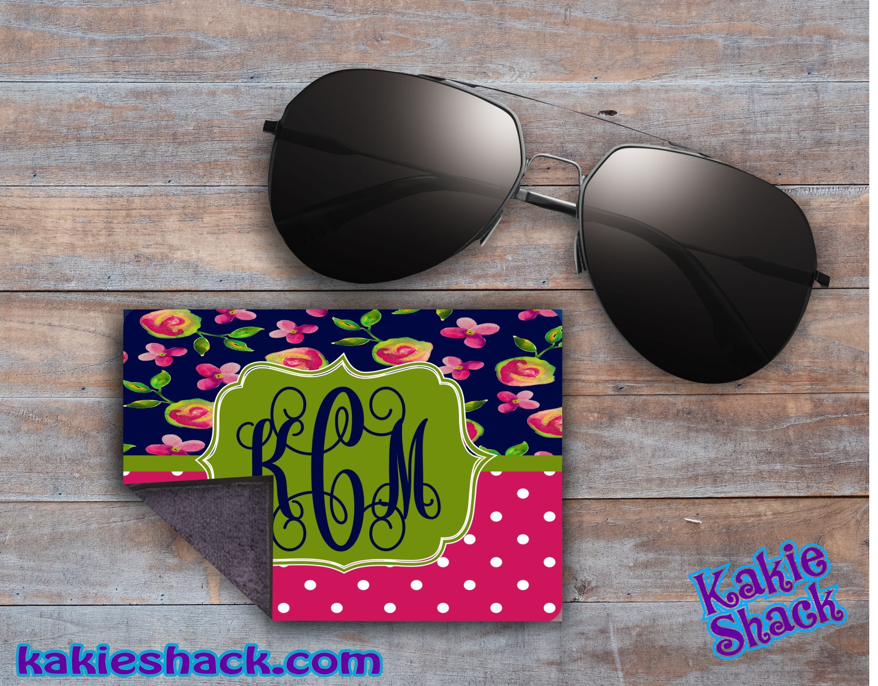 Navy and Pink Lens Cloth 00284