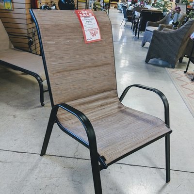 Oversized Tan Padded Sling Chair Oversized Tan Padded Sling Chair