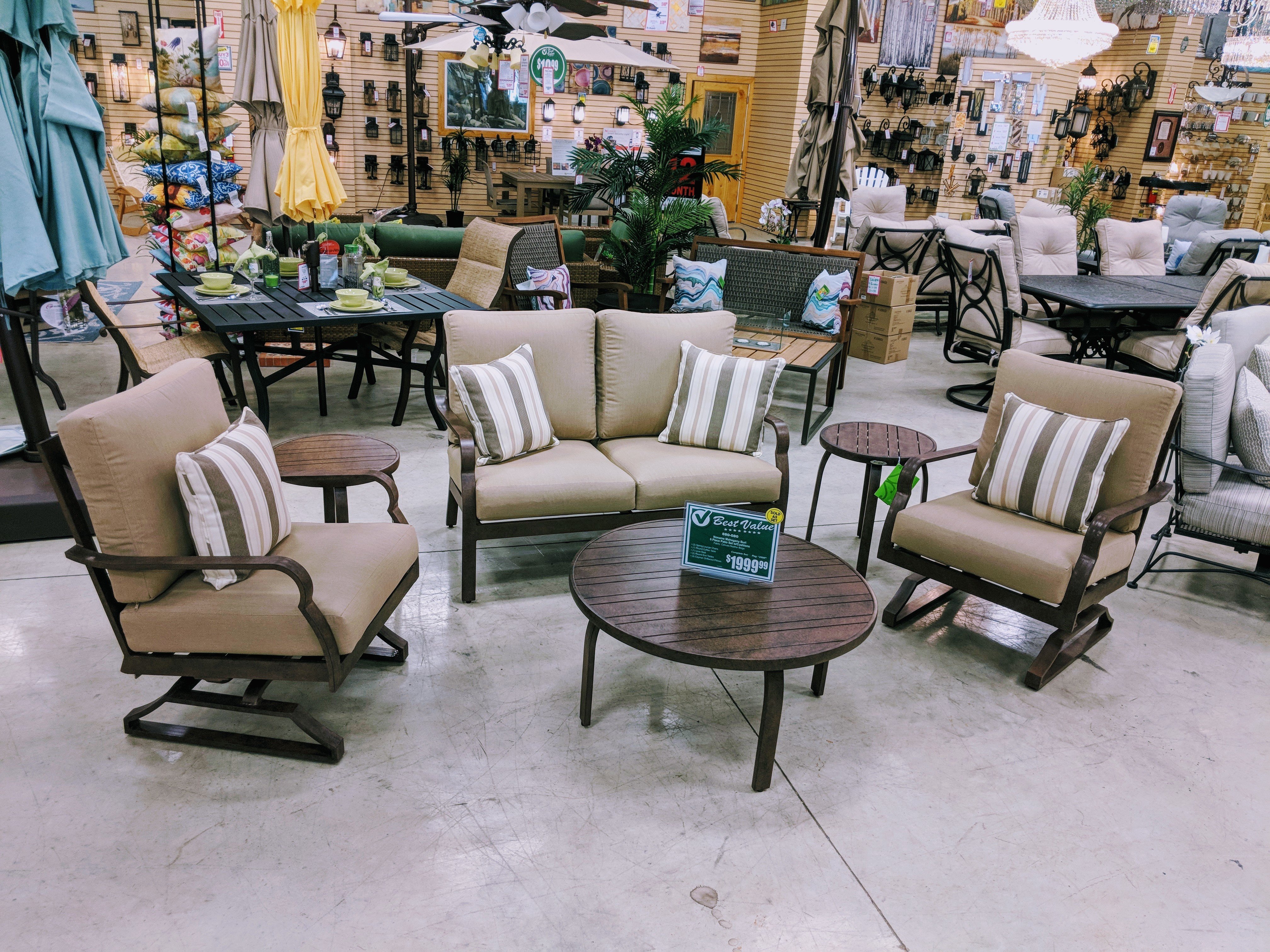 Mahogany Burl 6 Piece Patio Set W-000034