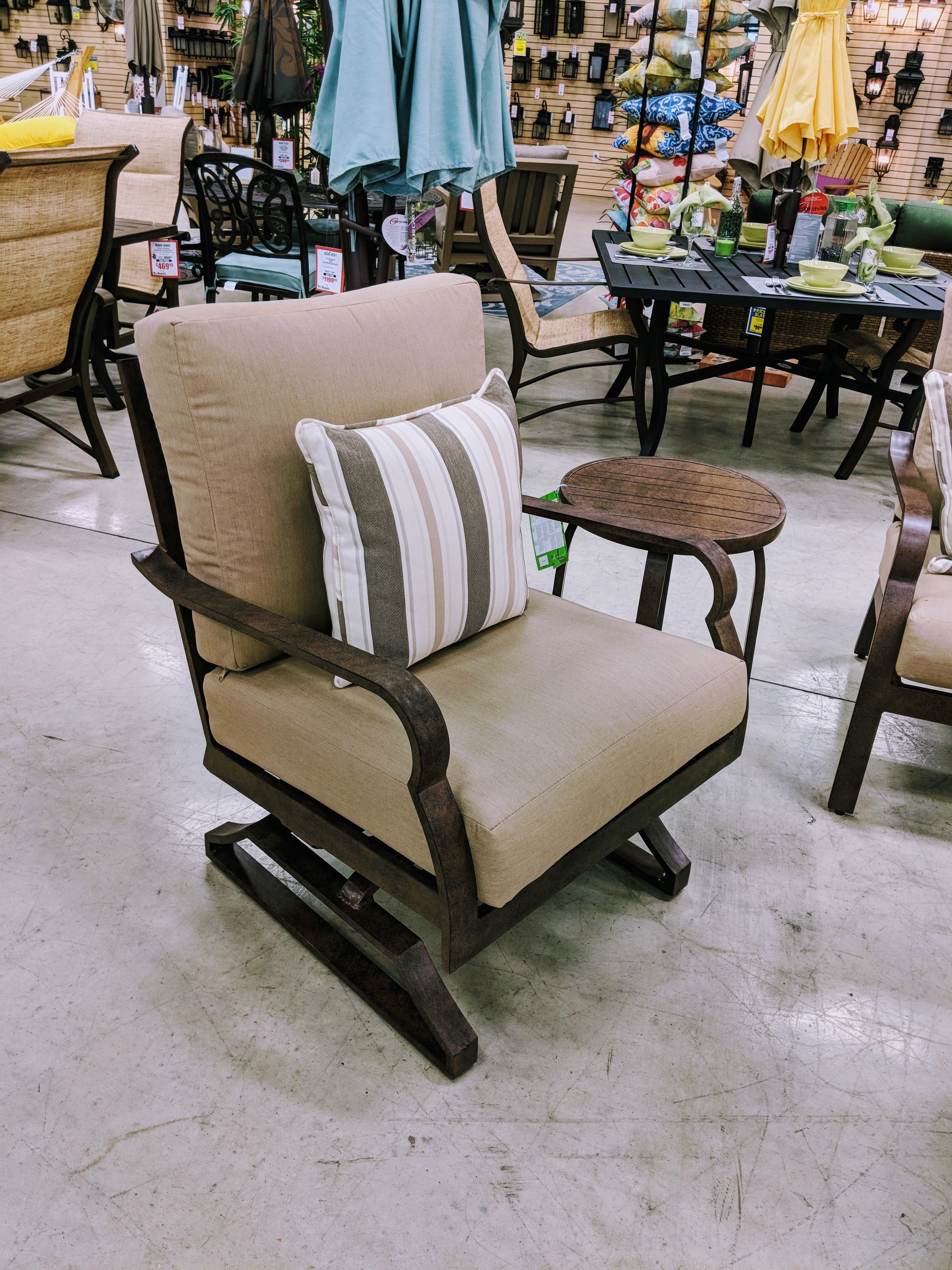 Mahogany Burl 6 Piece Patio Set