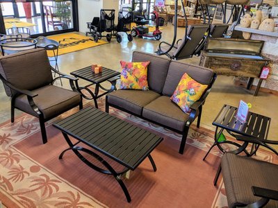 Merge Chestnut Brown 6 Piece Patio Set Merge Chestnut Brown 6 Piece Patio Set