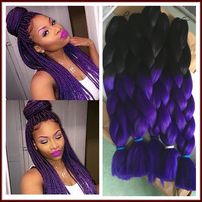 24 X Pression Braid Hair Extension Two Tone Colors