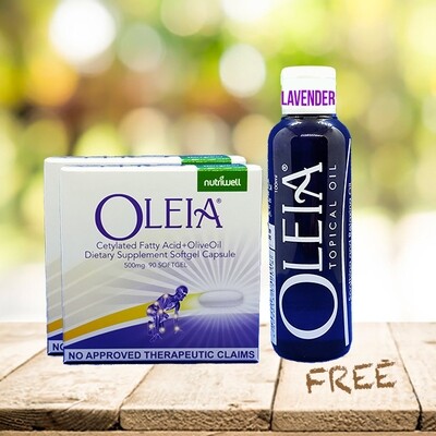 Oleia Softgels 500mg-2 boxes (180 softgels) with Oleia Oil 100ml Free Oleia Softgels 500mg-2 boxes (180 softgels) with Oleia Oil 100ml Free