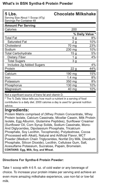 BSN Syntha-6 5lbs
