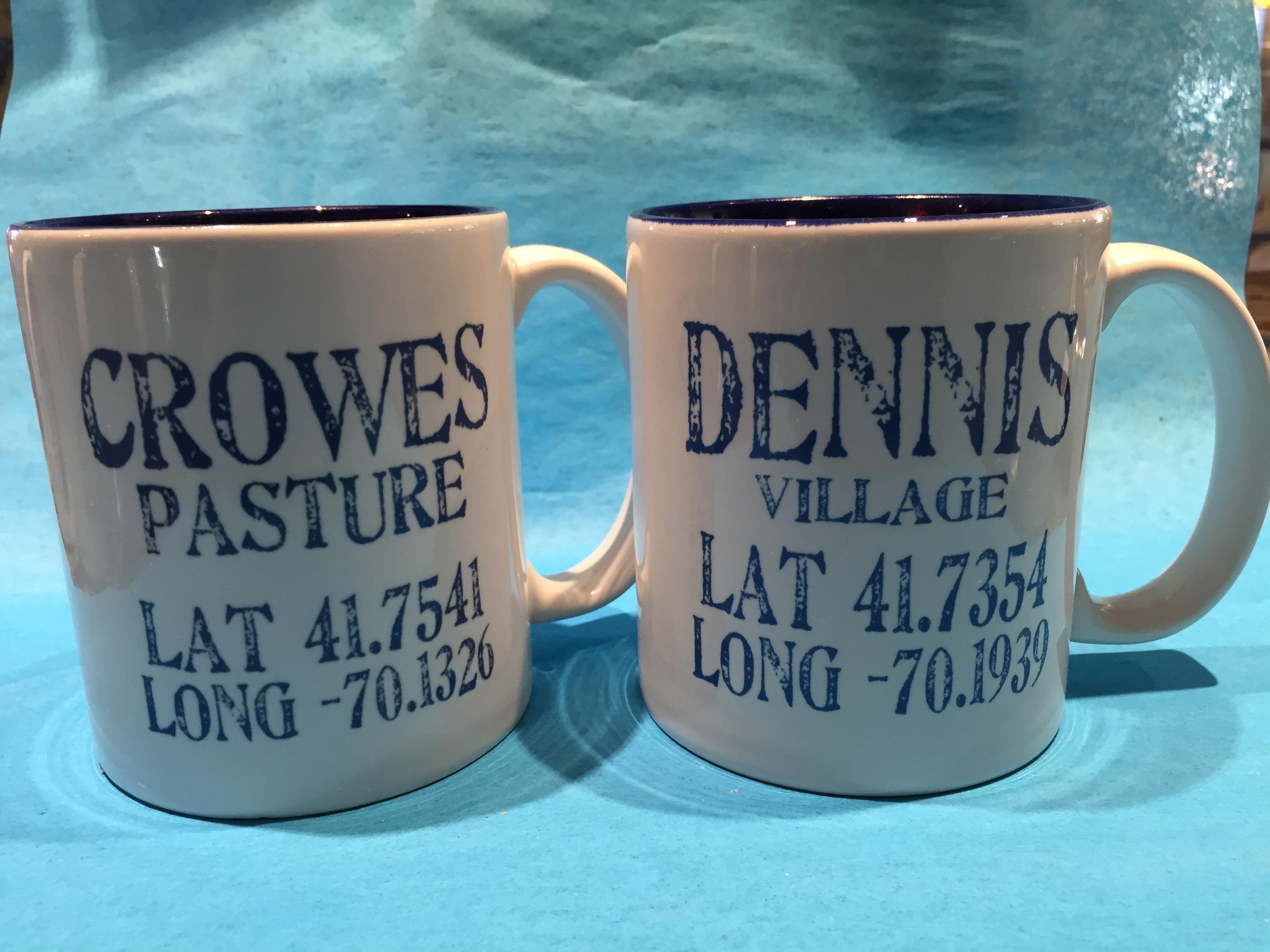 Latitude/ Longitude Mugs -Set of 4