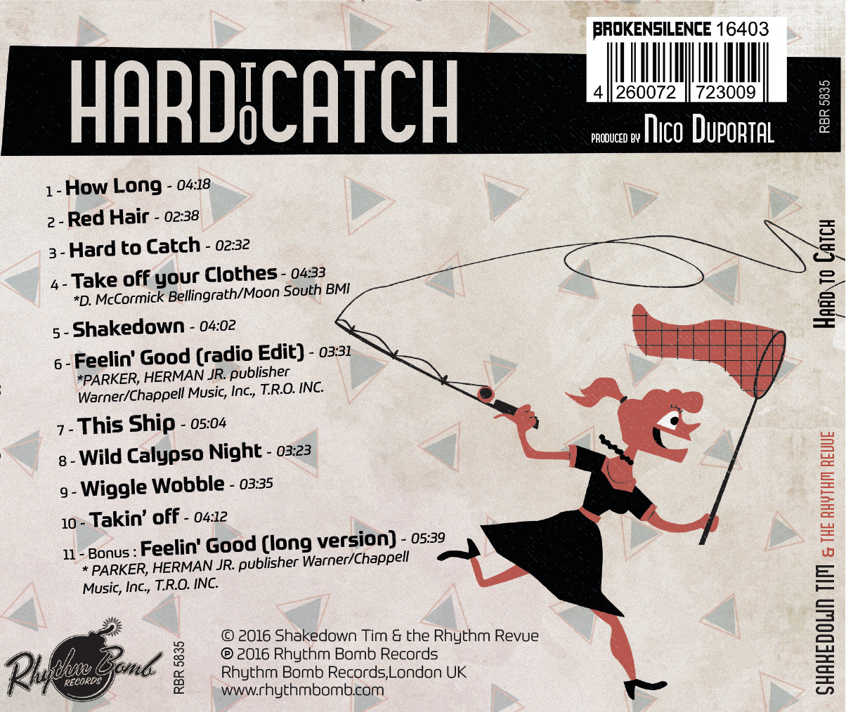 CD: SHAKEDOWN TIM & THE RHYTHM REVUE: "HARD TO CATCH" (2016)