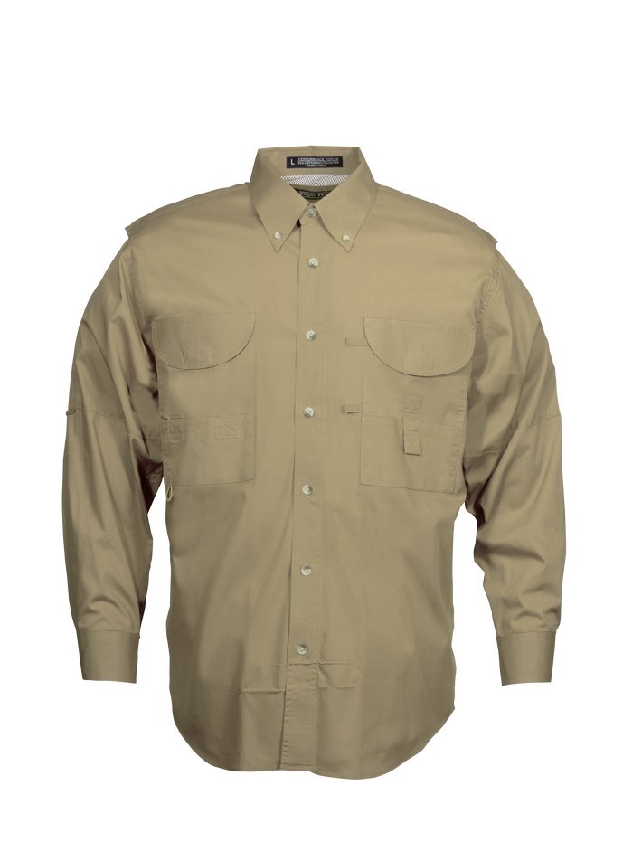 Tiger Hill Men's Fishing Shirt Long Sleeves Khaki | eBay