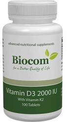Biocom Vitamin D3 2000 IU sa K2 100 tableta 00477