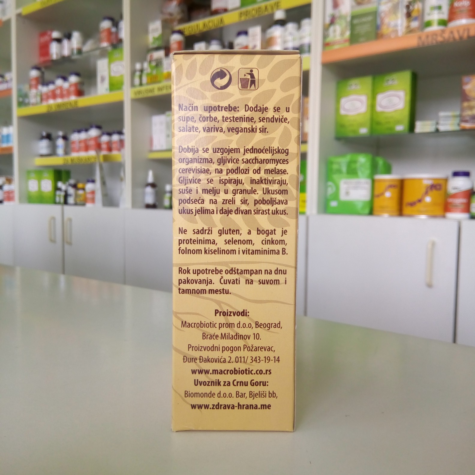 Nutritivni kvasac 200 g Macrobiotic
