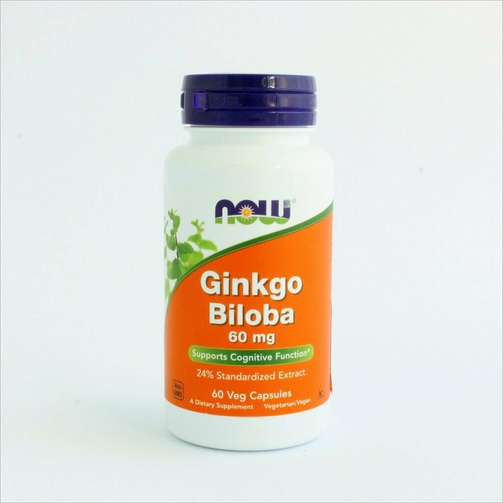 NOW Foods - Ginko Biloba 60 mg (60 kapsula) NOW Foods - Ginko Biloba 60 mg (60 kapsula)