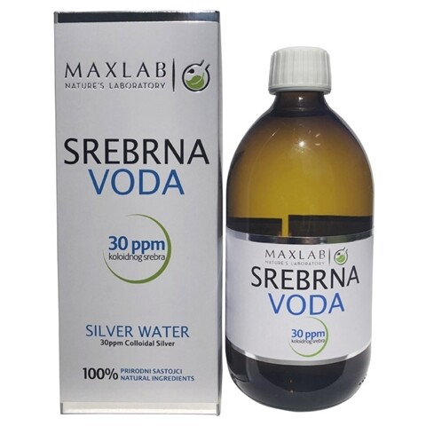 Srebrna voda 30 ppm 500 ml Maxlab Srebrna voda 30 ppm 500 ml Maxlab