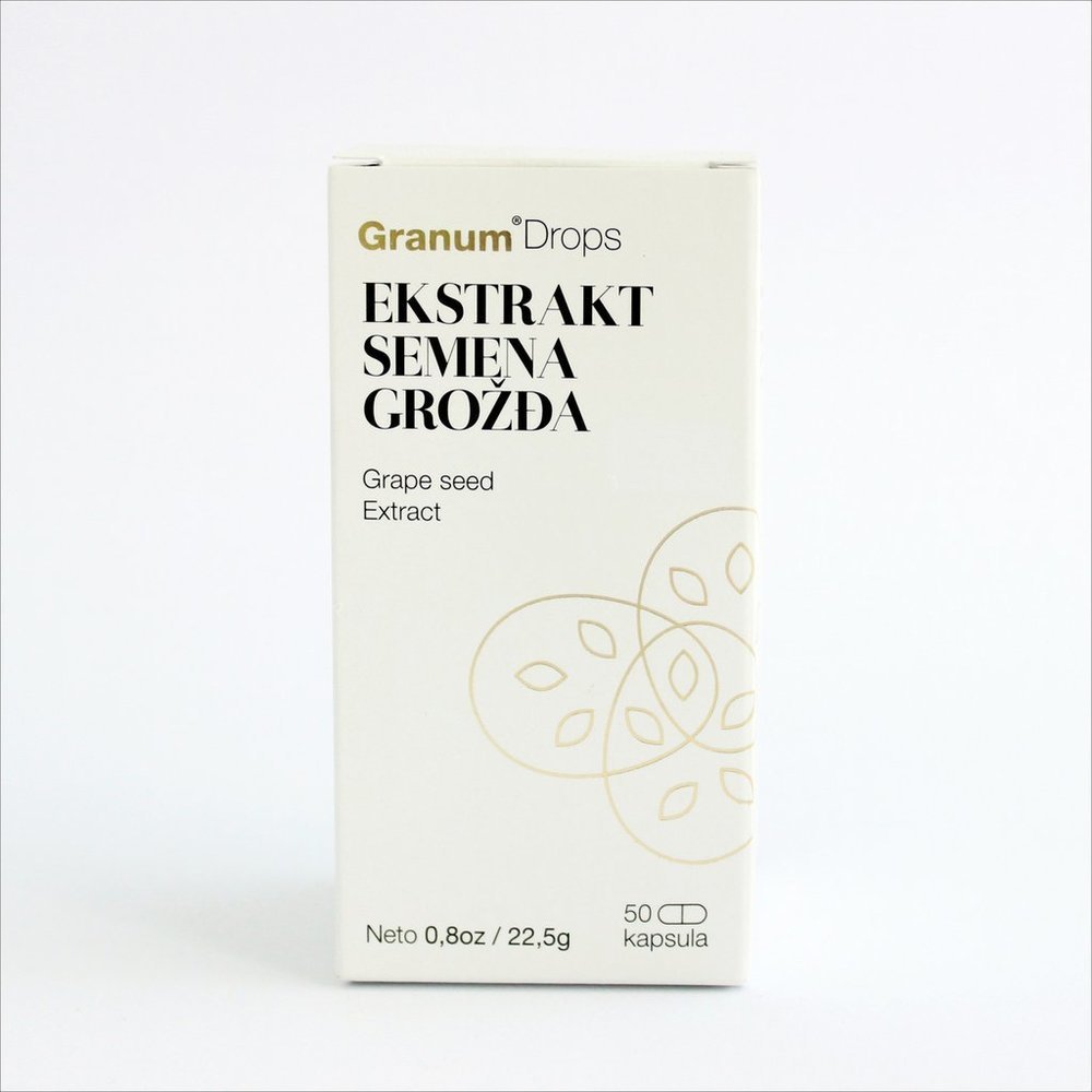 Granum Drops - Ekstrakt semena grožđa 63 mg (50 kapsula) Granum Drops - Ekstrakt semena grožđa 63 mg (50 kapsula)