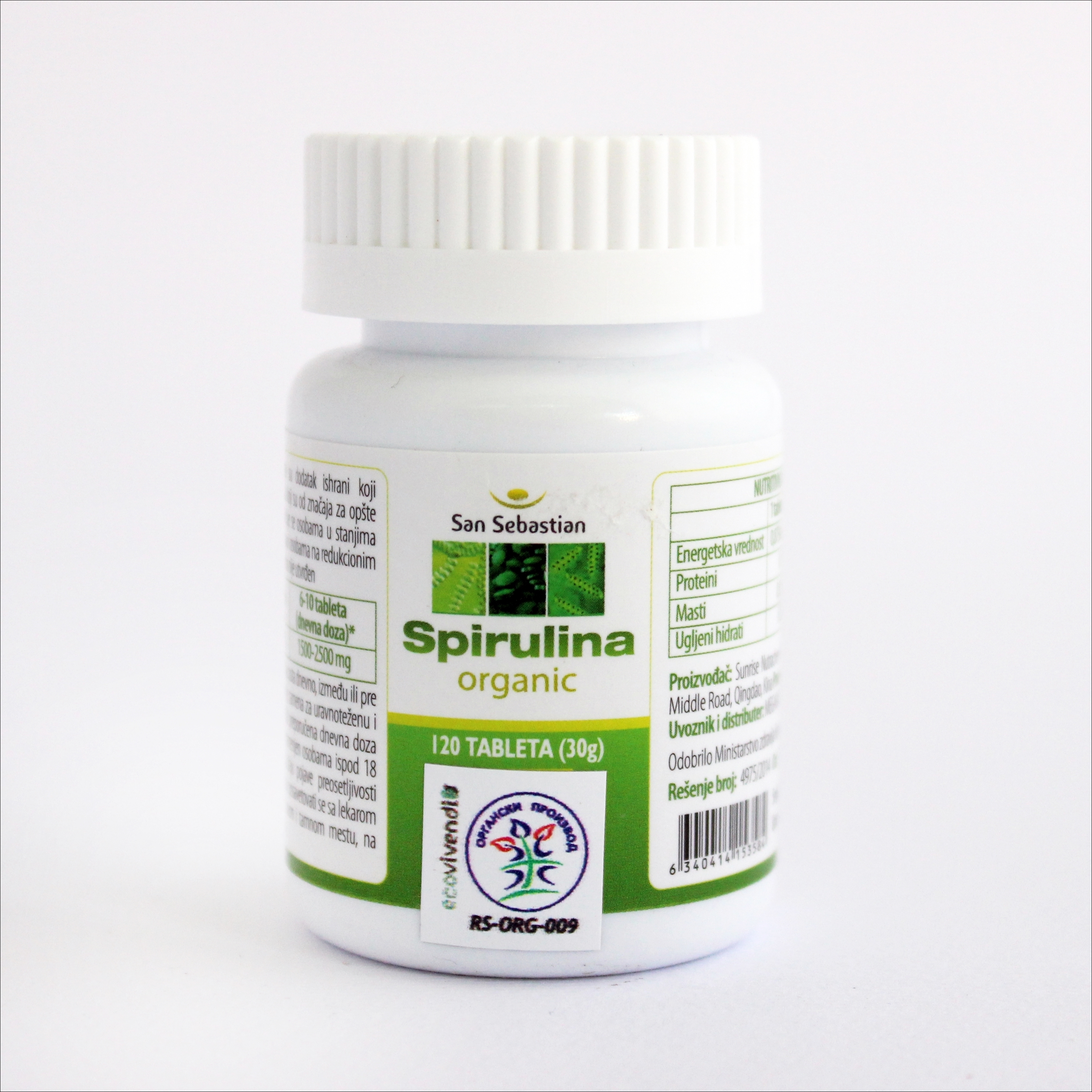 Spirulina San Sebastian 600 tbl (150 g) 00254