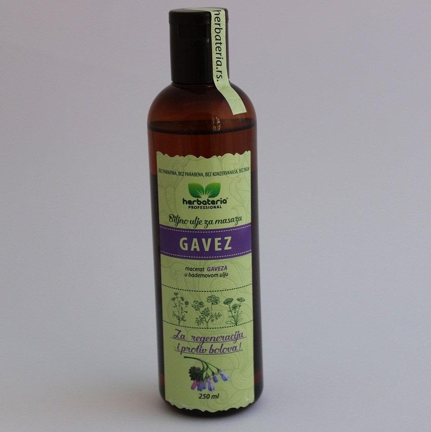 Herbateria - Gavez biljno ulje za masažu 250 ml Herbateria - Gavez biljno ulje za masažu 250 ml