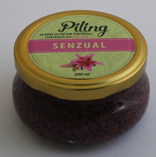 Herbateria - Piling za kožu senzual - sa cvetovima hibiskusa i etarskim uljem ilon-ilon 00338