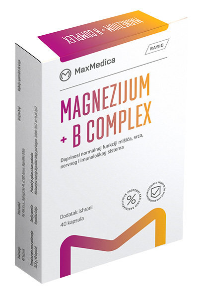 Mg 375 mg + B complex - 40 kapsula Mg 375 mg + B complex - 40 kapsula