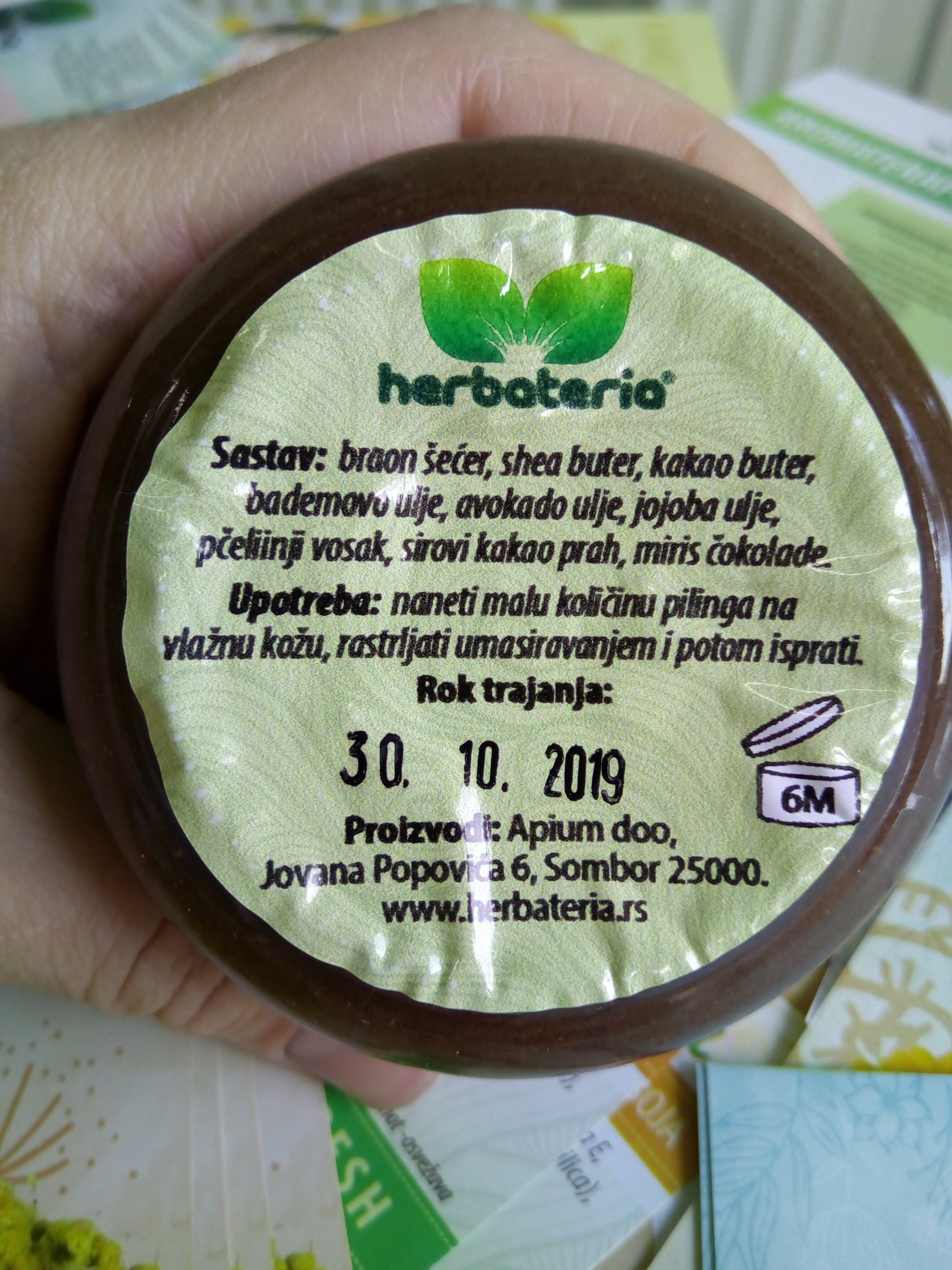 Herbateria - Piling za lice i telo čokolada