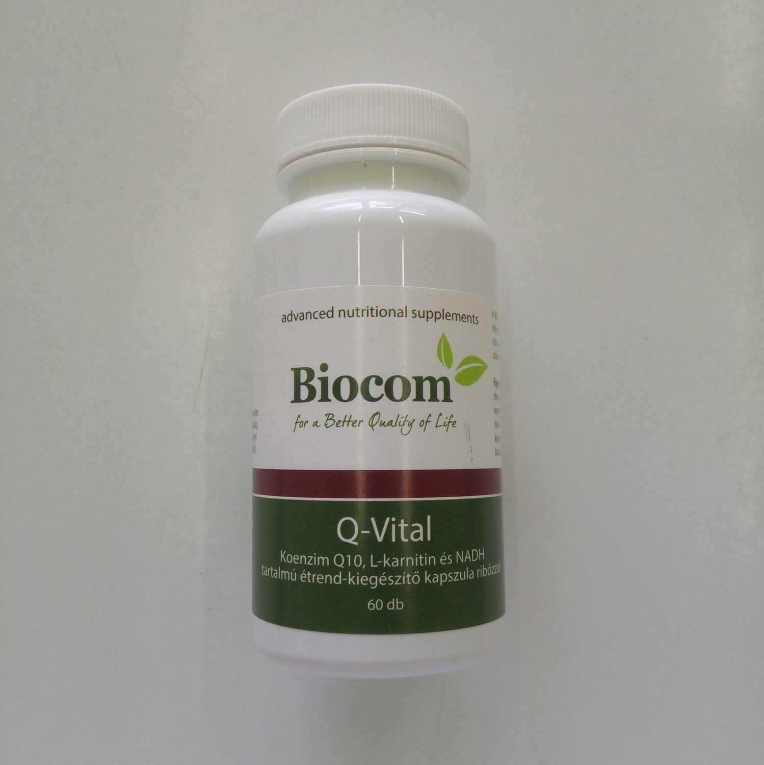 Biocom Q-Vital (L-karnitin, D-riboza, koenzim Q10, NADH) 60 kps Biocom Q-Vital (L-karnitin, D-riboza, koenzim Q10, NADH) 60 kps