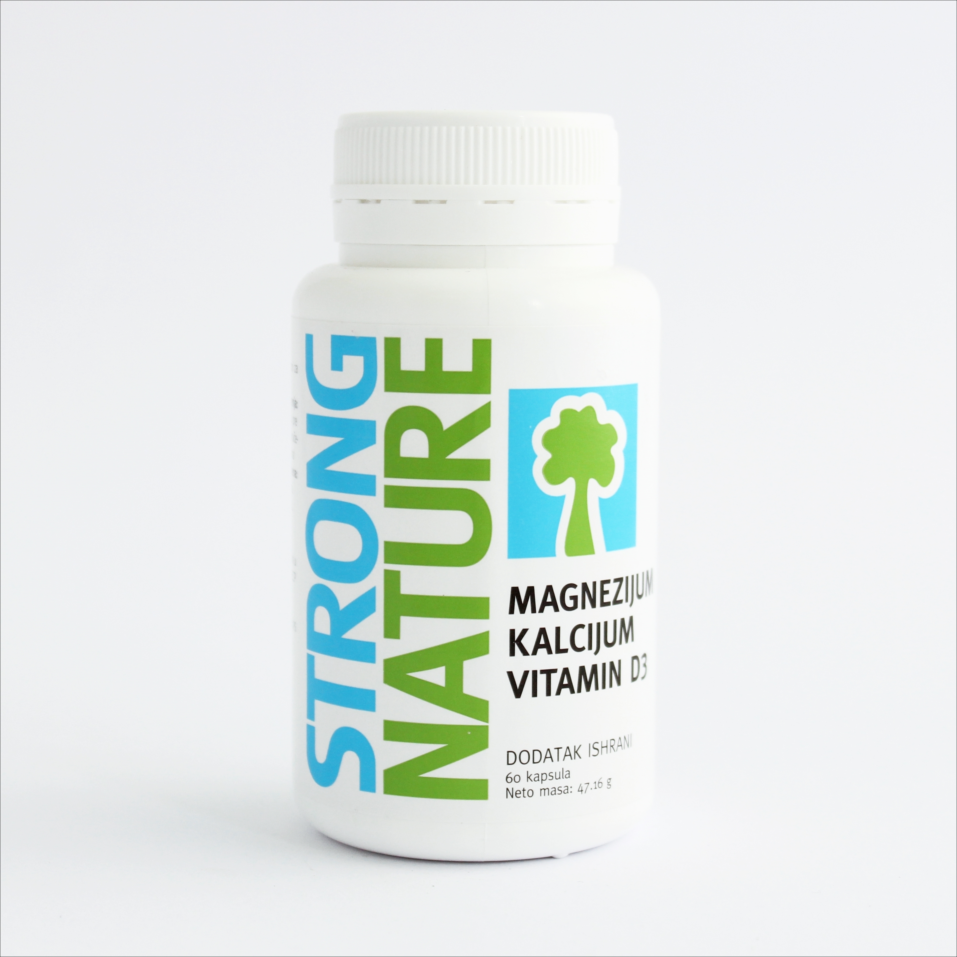 Strong Nature - Magnezijum, kalcijum i vitamin D3 (60 kapsula) 00291