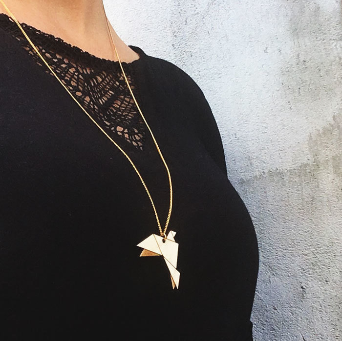 Origami / Wood / Dove / Chain / Nature