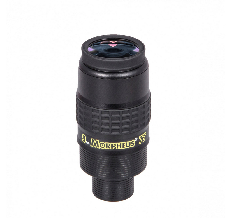 Brennweite: 9 mm. 76° echtes Bildfeld. Höhe: 95 mm. Dicke: 55 mm. Augenabstand: 21 mm.