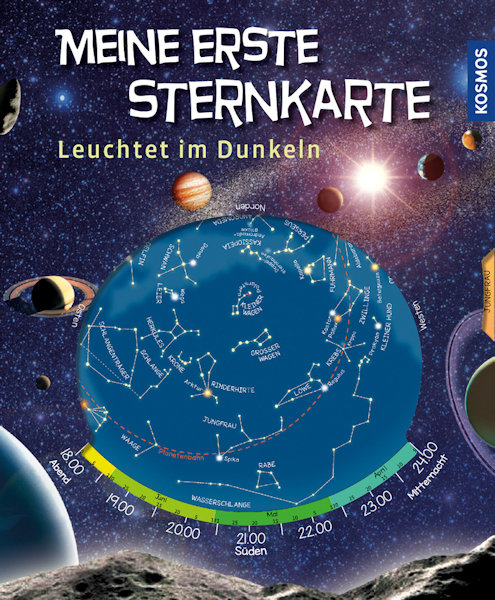 Meine erste Sternkarte, Kosmos Verlag, leuchtet im Dunkeln 00050