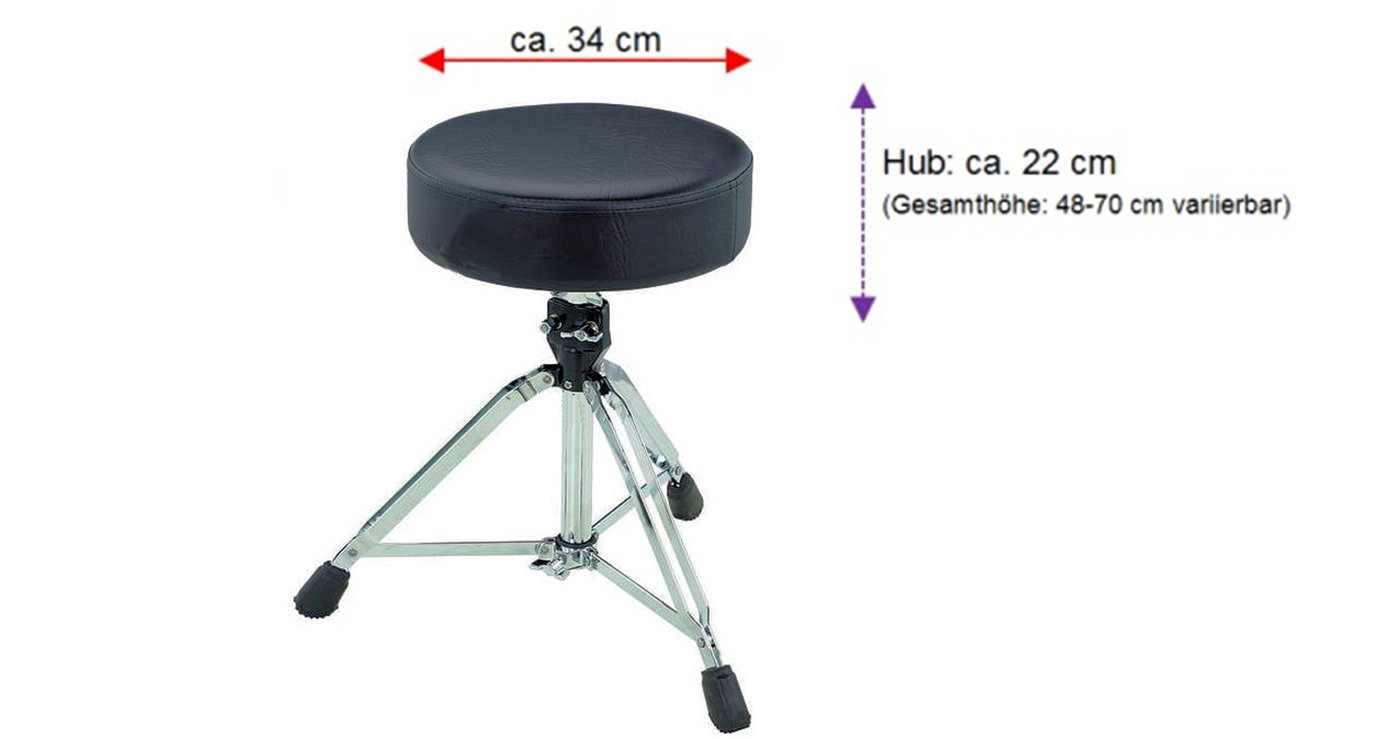 Astrostuhl höhenverstellbar bis 70 cm metall
