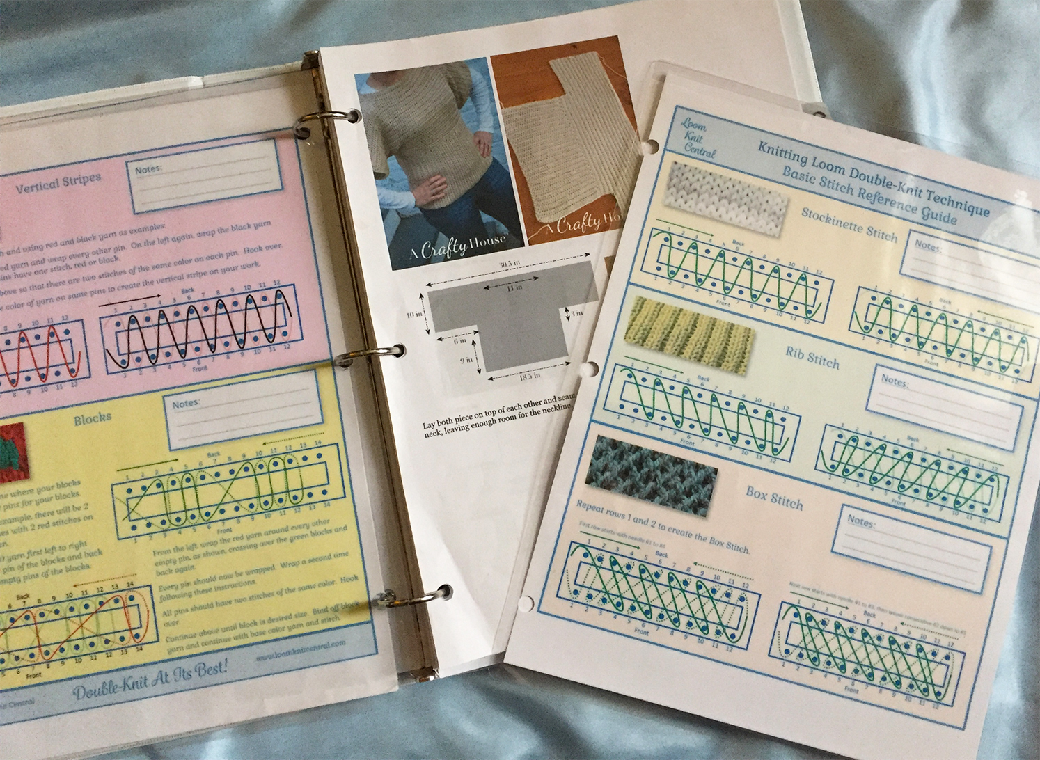 Basic Loom Knit Stitch Reference Guide
