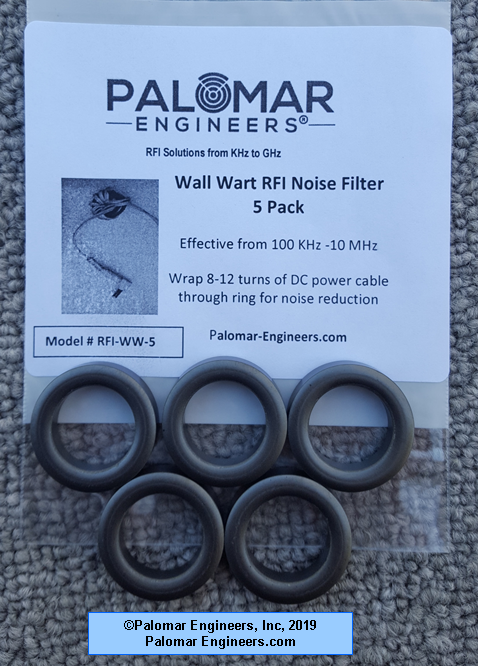 Wall Wart RFI Noise Filter Pack (5 filters) RFI-WW-5 Wall Wart RFI Noise Filter Pack (5 filters) RFI-WW-5